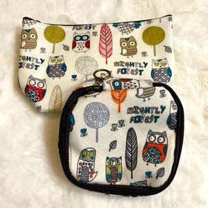 🦉👜Nightly Owl Zippered Pouch Bags x2